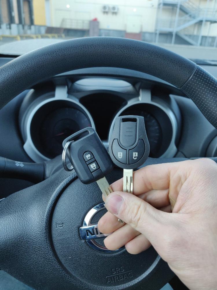 Nissan Juke изготовление ключа с кнопками